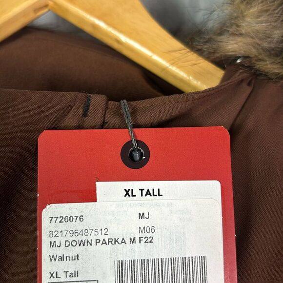 NWT New Moosejaw Brown FullZip Duck Down Filled Parka Adjustable Hood Size XLT - Picture 4 of 15